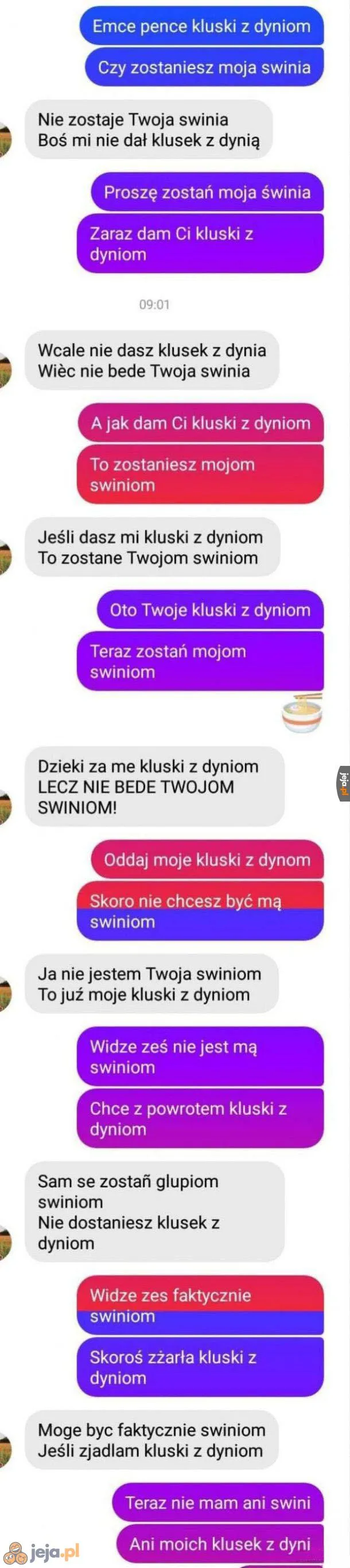 Emce pence kluski z dyniom