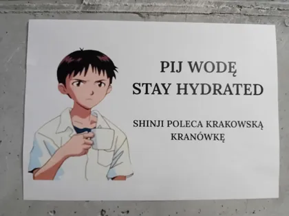 Pij wodę Shinji poleca krakowską kranówkę
