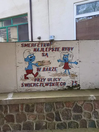 Smerfetko! Najlepsze ryby są w barze przy ulicy Świerczewskiego