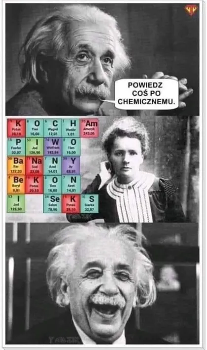 Powiedz coś po chemicznemu (Einstein, Skłodowska-Curie)
