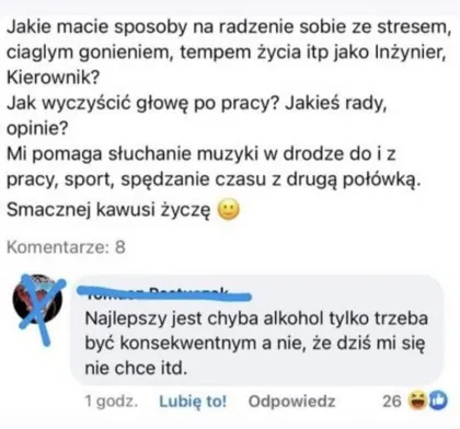 Najlepszy jest chyba alkohol