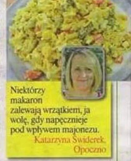Makaron pęcznieje pod wpływem majonezu