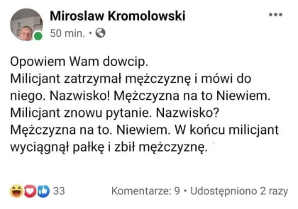 Dowcip o milicjancie