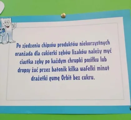 Po zjedzeniu chipsów produktów niekorzystnych