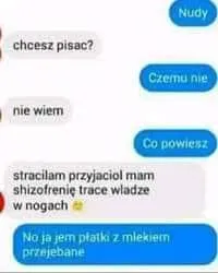 No ja jem płatki z mlekiem