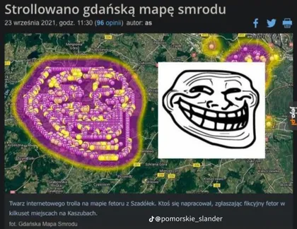 Strollowano gdańską mapę smrodu