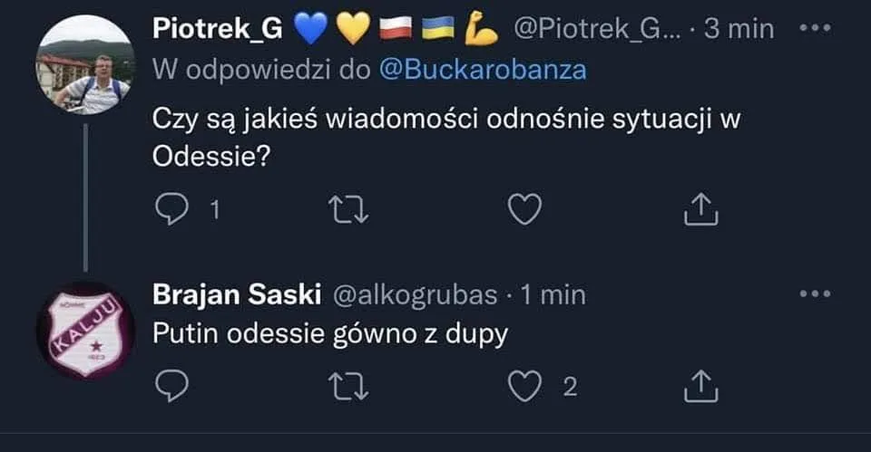 Wiadomości odnośnie sytuacji w Odessie