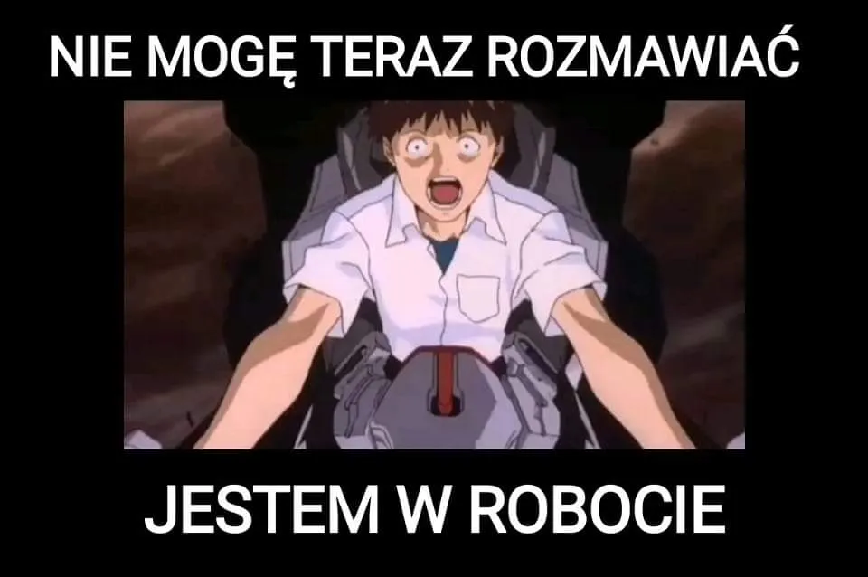 Nie mogę teraz rozmawiać, jestem w robocie (Shinji)