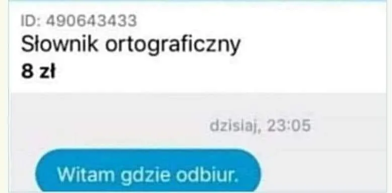 Słownik ortograficzny. Witam gdzie odbiur