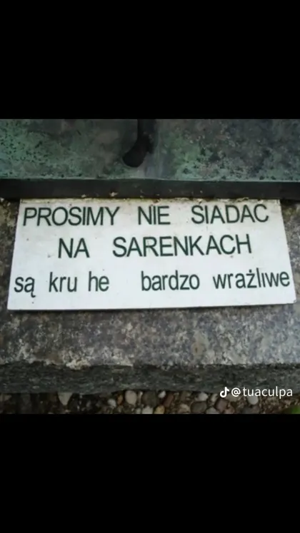 Prosimy nie siadać na sarenkach