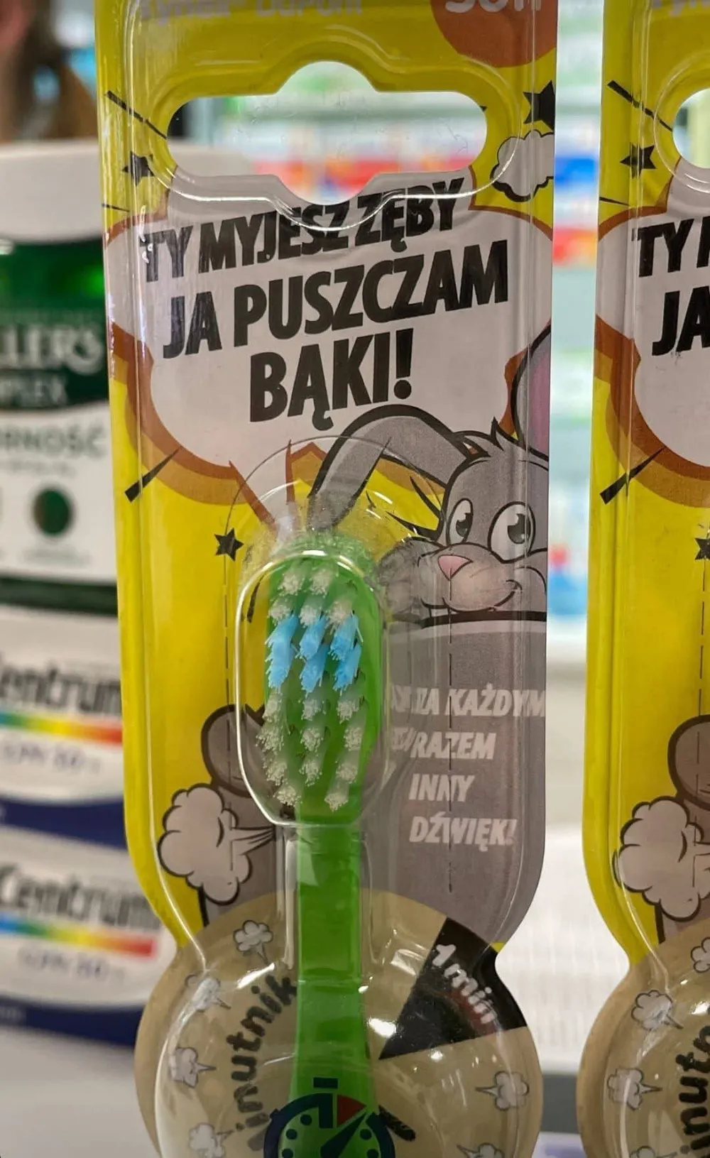 Ty myjesz zęby ja puszczam bąki!