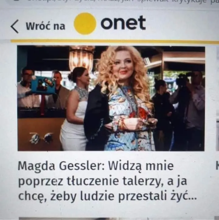 Magda Gessler – chcę żeby ludzie przestali żyć