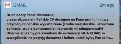 Szukamy pracowników do restauracji Giga Kebab