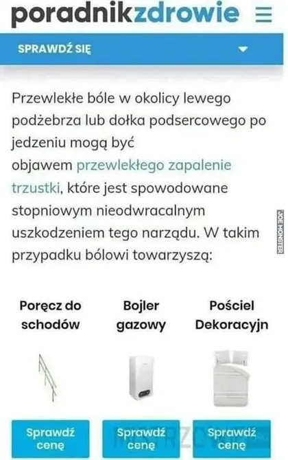 Bólowi towarzyszą: Poręcz do schodów
